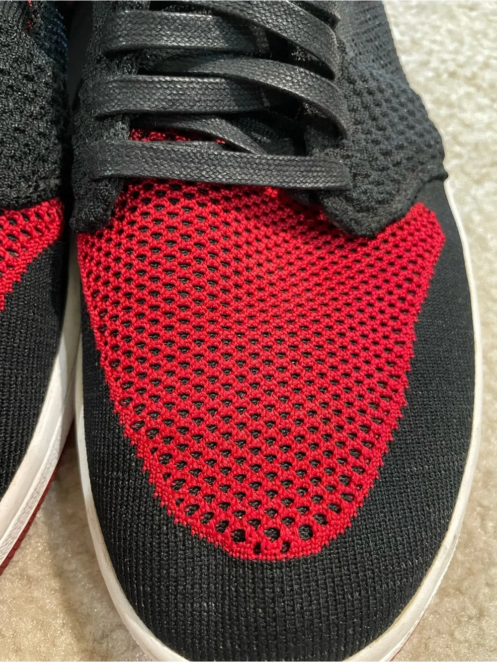 Nike Air Jordan 1 Retro High OG Flyknit 'Bred' - Red & Black Men’s Size 12